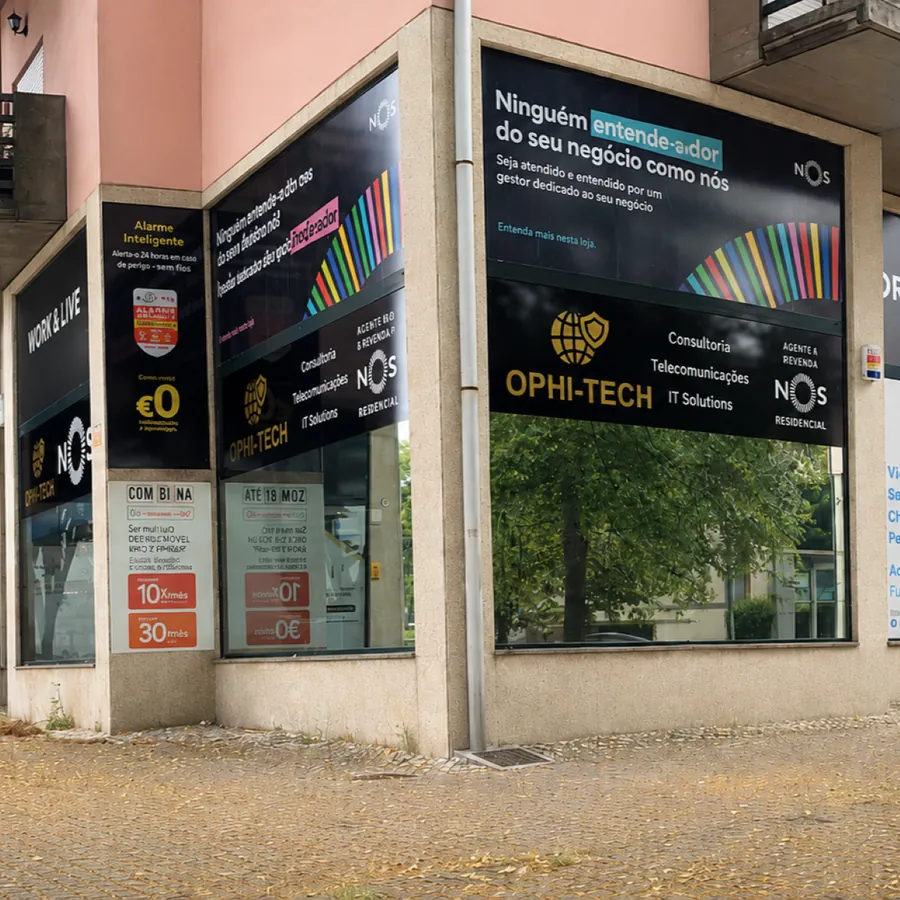Loja OPHI-TECH em Viseu, vista do exterior